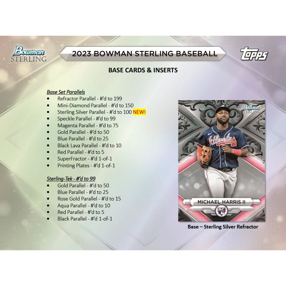 2023 Bowman Sterling Baseball Hobby 12 Box Case