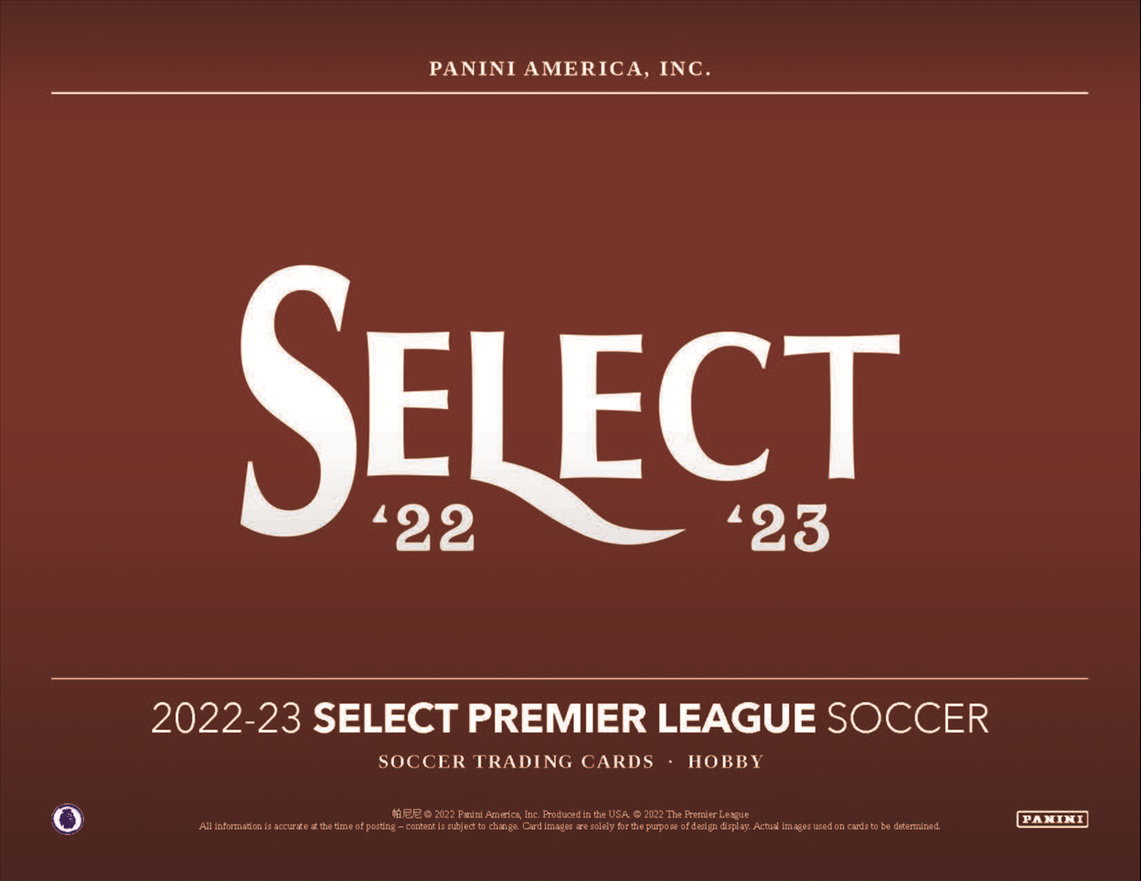 2022-23 Panini Select Premier League Soccer Hobby 12 Box Case