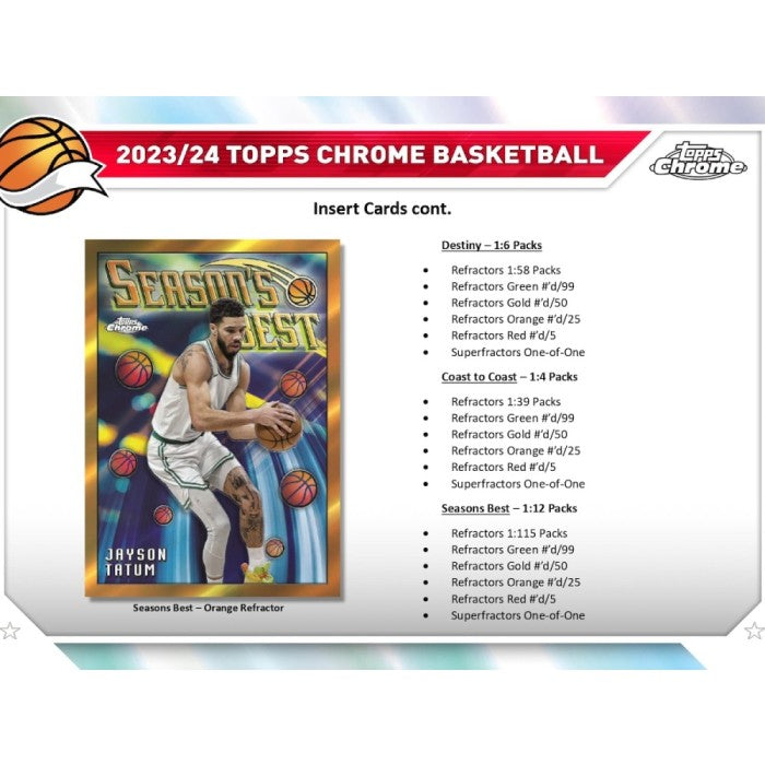 2023-24 Topps Chrome Basketball Hobby 12 Box Case
