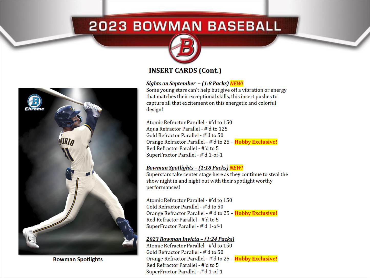 2023 Bowman Baseball Hobby 12 Box Case