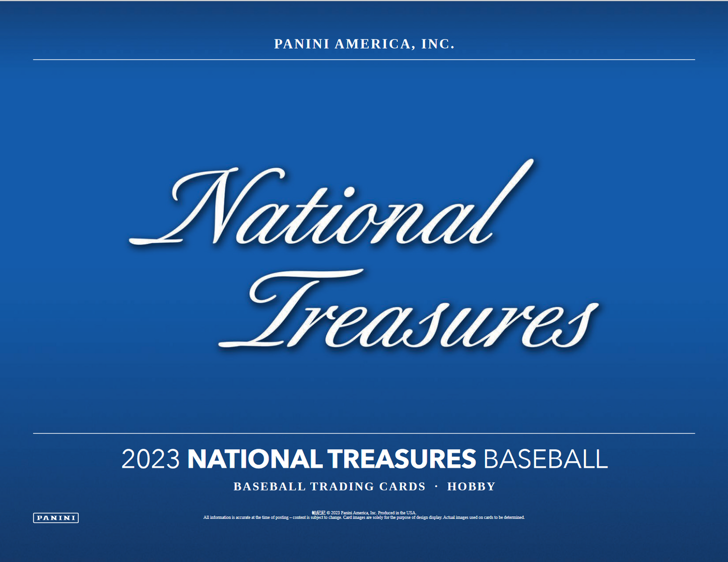 2023 Panini National Treasures Baseball Hobby Box