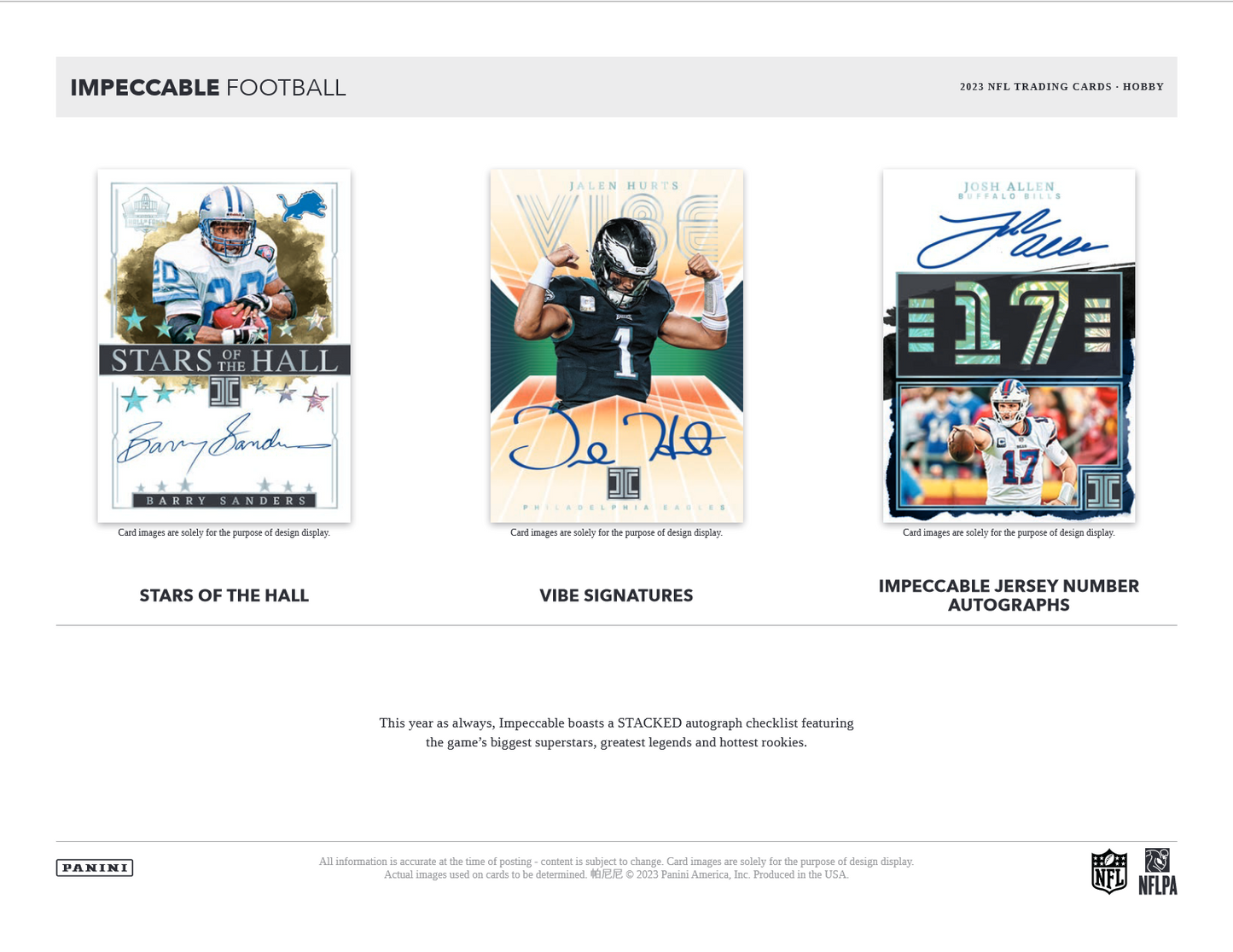 2023 Panini Impeccable Football Hobby 3 Box Case