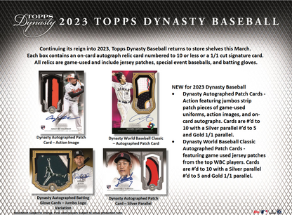 2023 Topps Dynasty Baseball Hobby Box