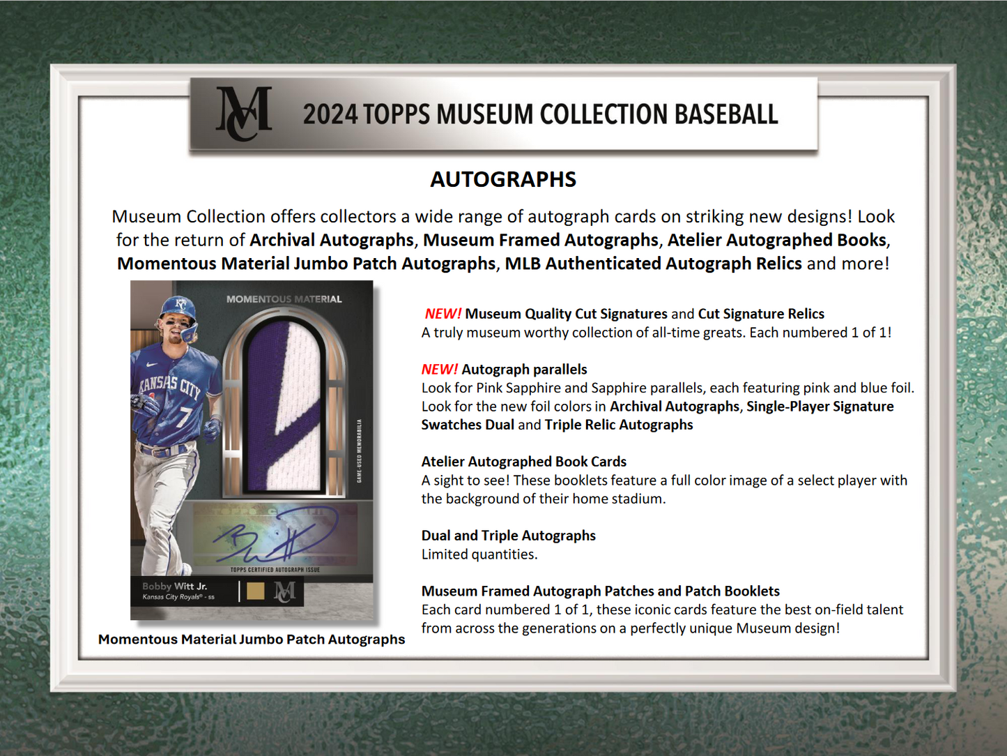 2024 Topps Museum Collection Baseball Hobby 12 Box Case