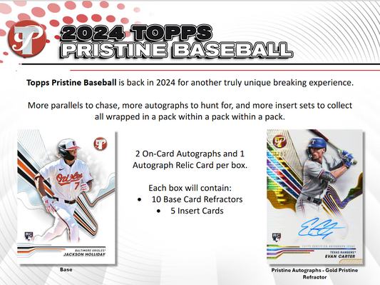 2024 Topps Pristine Baseball Hobby 8 Box Case