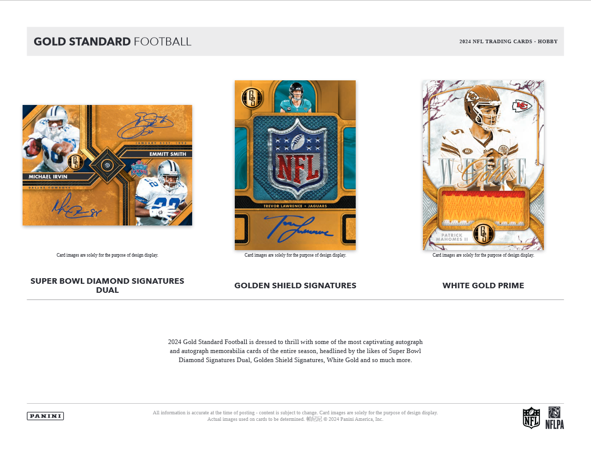 2024 Panini Gold Standard Football Hobby 12 Box Case
