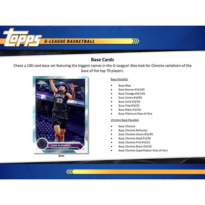 2023/24 Topps G League Basketball Hobby 20 Box Case